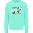 Branch Manager Funny Dog Walking Dad Kids Sweatshirt Jumper Peppermint