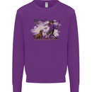 Branch Manager Funny Dog Walking Dad Kids Sweatshirt Jumper Purple