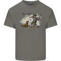 Branch Manager Funny Dog Walking Dad Kids T-Shirt Childrens Charcoal