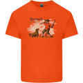 Branch Manager Funny Dog Walking Dad Kids T-Shirt Childrens Orange