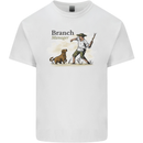Branch Manager Funny Dog Walking Dad Kids T-Shirt Childrens White