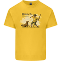 Branch Manager Funny Dog Walking Dad Kids T-Shirt Childrens Yellow