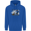 Branch Manager Funny Dog Walking Dad Mens 80% Cotton Hoodie Royal Blue