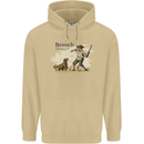 Branch Manager Funny Dog Walking Dad Mens 80% Cotton Hoodie Sand