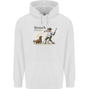 Branch Manager Funny Dog Walking Dad Mens 80% Cotton Hoodie White