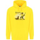 Branch Manager Funny Dog Walking Dad Mens 80% Cotton Hoodie Yellow
