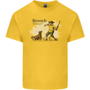Branch Manager Funny Dog Walking Dad Mens Cotton T-Shirt Tee Top Yellow