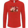 Branch Manager Funny Dog Walking Dad Mens Long Sleeve T-Shirt Red