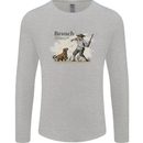 Branch Manager Funny Dog Walking Dad Mens Long Sleeve T-Shirt Sports Grey