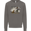 Branch Manager Funny Dog Walking Dad Mens Sweatshirt Jumper Charcoal