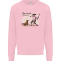 Branch Manager Funny Dog Walking Dad Mens Sweatshirt Jumper Light Pink