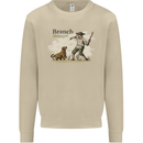 Branch Manager Funny Dog Walking Dad Mens Sweatshirt Jumper Sand