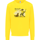 Branch Manager Funny Dog Walking Dad Mens Sweatshirt Jumper Yellow