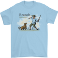 Branch Manager Funny Dog Walking Dad Mens T-Shirt 100% Cotton Light Blue