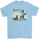 Branch Manager Funny Dog Walking Dad Mens T-Shirt 100% Cotton Light Blue