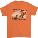 Branch Manager Funny Dog Walking Dad Mens T-Shirt 100% Cotton Orange