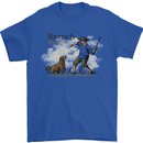 Branch Manager Funny Dog Walking Dad Mens T-Shirt 100% Cotton Royal Blue