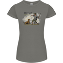 Branch Manager Funny Dog Walking Dad Womens Petite Cut T-Shirt Charcoal