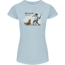Branch Manager Funny Dog Walking Dad Womens Petite Cut T-Shirt Light Blue