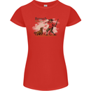 Branch Manager Funny Dog Walking Dad Womens Petite Cut T-Shirt Red