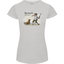 Branch Manager Funny Dog Walking Dad Womens Petite Cut T-Shirt Sports Grey