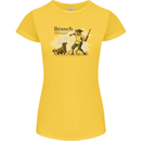 Branch Manager Funny Dog Walking Dad Womens Petite Cut T-Shirt Yellow