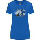 Branch Manager Funny Dog Walking Dad Womens Wider Cut T-Shirt Royal Blue