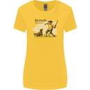 Branch Manager Funny Dog Walking Dad Womens Wider Cut T-Shirt Yellow