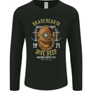 Brave Hearts Dive Deep Scuba Diving Diver Mens Long Sleeve T-Shirt Black