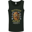 Brave Hearts Dive Deep Scuba Diving Diver Mens Vest Tank Top Black