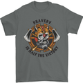 Bravery is Half of the Victory Viking Skull Mens T-Shirt 100% Cotton Charcoal