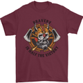 Bravery is Half of the Victory Viking Skull Mens T-Shirt 100% Cotton Maroon