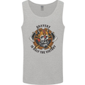 Bravery is Half of the Victory Viking Skull Mens Vest Tank Top Sports Grey