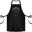 Brazil Skull Gym Training Bodybuilding Cotton Apron 100% Organic Black