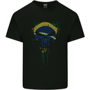 Brazil Skull Gym Training Bodybuilding Kids T-Shirt Childrens Black