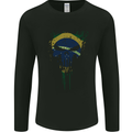 Brazil Skull Gym Training Bodybuilding Mens Long Sleeve T-Shirt Black