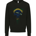 Brazil Skull Gym Training Bodybuilding Mens Sweatshirt Jumper Black