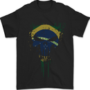 Brazil Skull Gym Training Bodybuilding Mens T-Shirt 100% Cotton Black