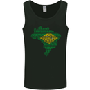 Brazilian Flag Word Cloud Brazil Football Mens Vest Tank Top Black