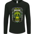 Brazilian Jiu Jitsu Skull MMA Martial Arts Mens Long Sleeve T-Shirt Black