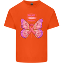 Breast Cancer Awareness Month Butterfly Kids T-Shirt Childrens Orange