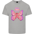 Breast Cancer Awareness Month Butterfly Kids T-Shirt Childrens Sports Grey