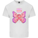 Breast Cancer Awareness Month Butterfly Kids T-Shirt Childrens White