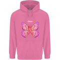 Breast Cancer Awareness Month Butterfly Mens 80% Cotton Hoodie Azelea