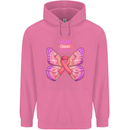 Breast Cancer Awareness Month Butterfly Mens 80% Cotton Hoodie Azelea