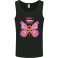 Breast Cancer Awareness Month Butterfly Mens Vest Tank Top Black
