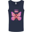 Breast Cancer Awareness Month Butterfly Mens Vest Tank Top Navy Blue
