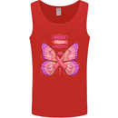 Breast Cancer Awareness Month Butterfly Mens Vest Tank Top Red