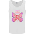 Breast Cancer Awareness Month Butterfly Mens Vest Tank Top White
