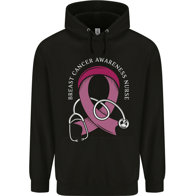 Breast Cancer Nurse Childrens Kids Hoodie Black